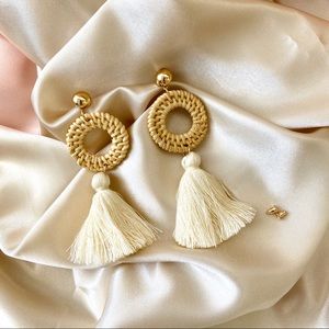 ”Orval” Earrings Tassels Wicker Boho
